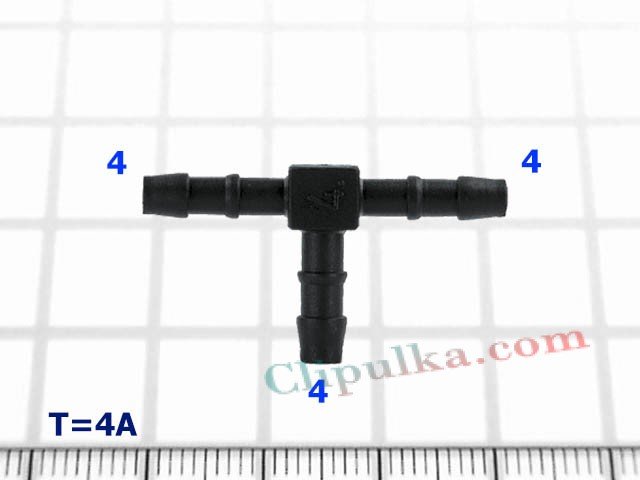 Тройник 4mm - T=4A