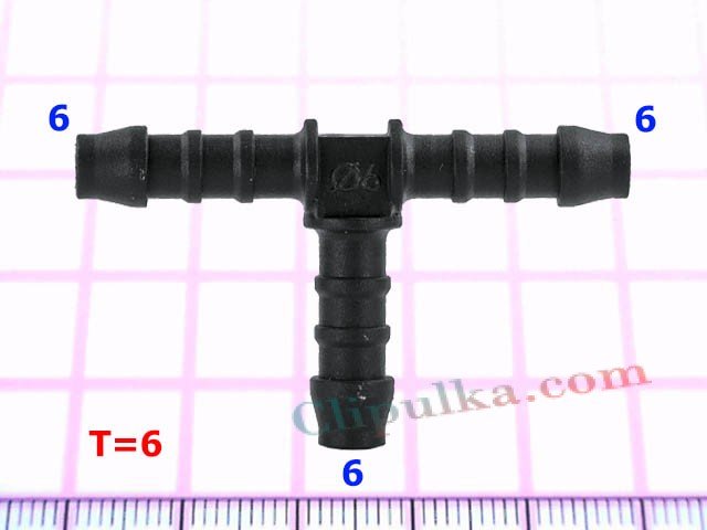 Тройник 6mm - T=8