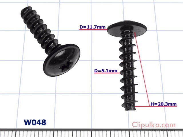 Wkręt montażowy D=5.1mm (Torx) - W048