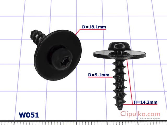 Wkręt montażowy D=5.1mm - W051