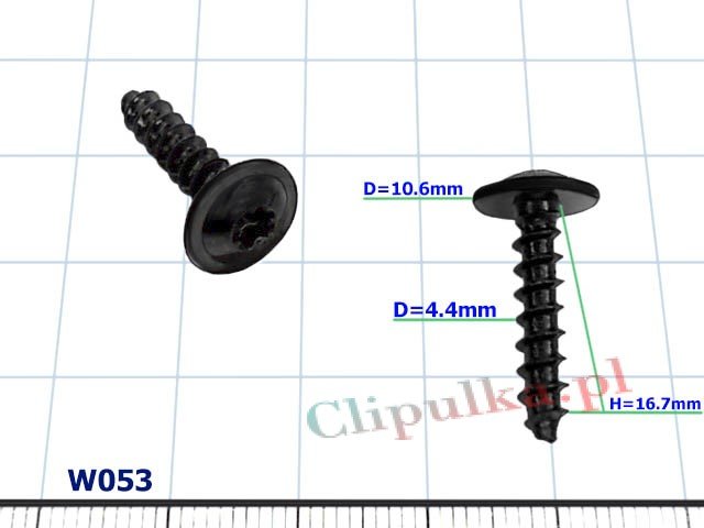 Shouldered Torx Bolt Citroen D=4.4mm - W053
