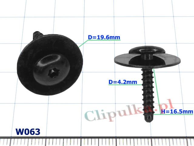Wkręt montażowy Opel - W063