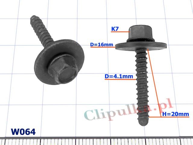 Wkręt montażowy GMC - W064