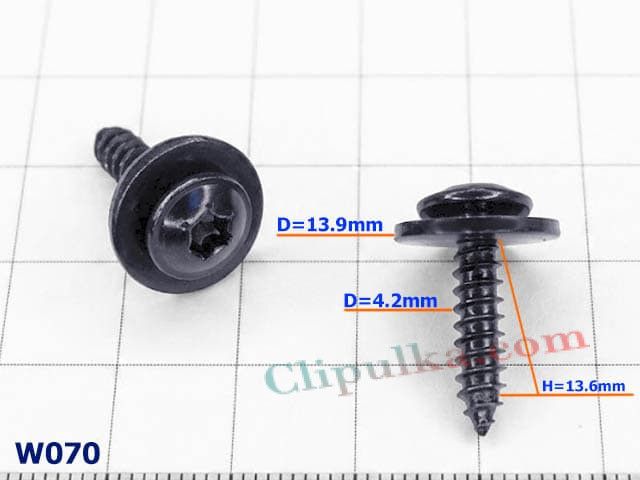Wkręt montażowy Torx D=4.2mm Seat - W070