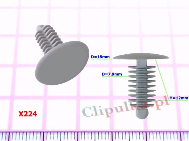 Елка серая D=7.9/18mm - X224