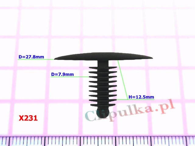 Choinka czarna D=7.9/27.8mm - X231