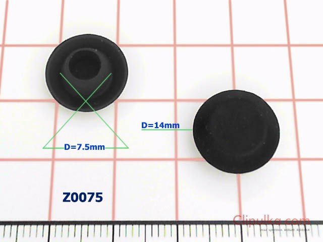 Rubber plug D=7.5mm - Z0075