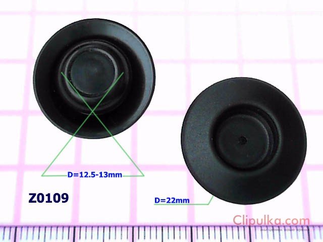 Заглушка пластиковая D=(12.5-13)mm - Z0109