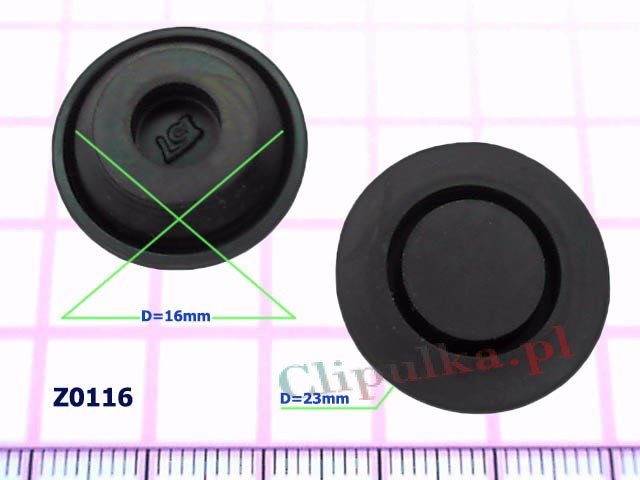 Rubber plug D=16mm - Z0116