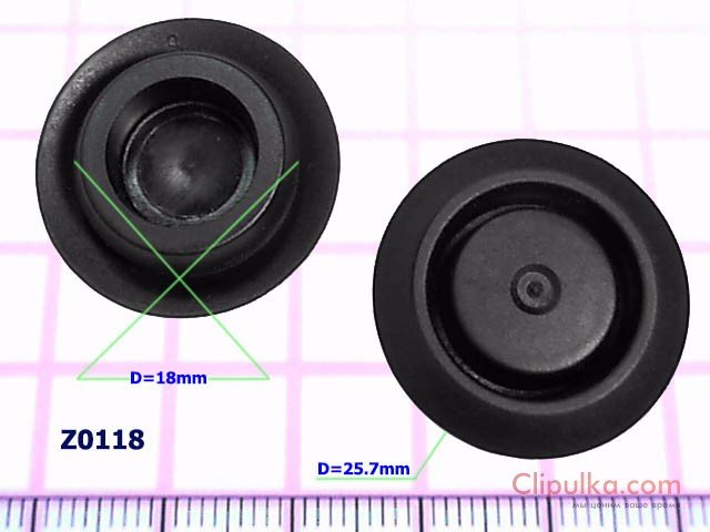 Plastic plug D=18mm - Z0118
