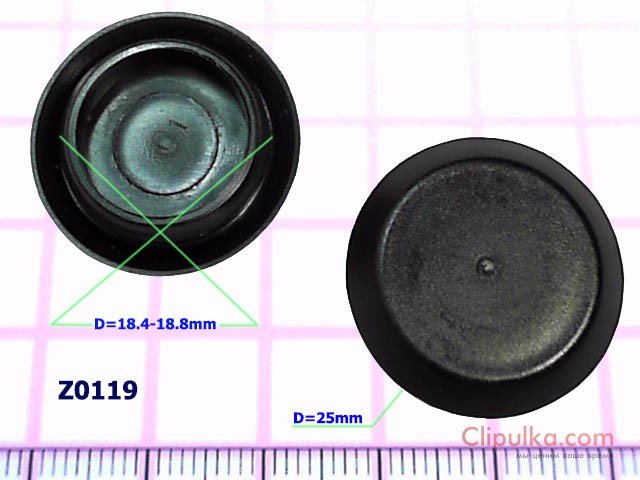 Zaślepka plastikowa D=(18.4 - 18.8)mm - Z0119