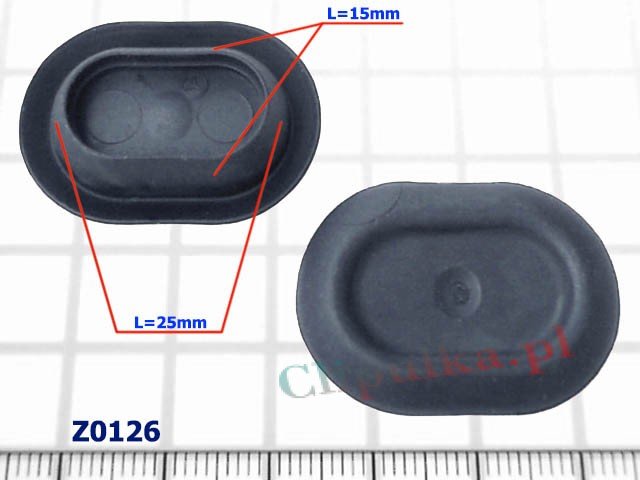 Заглушка резиновая D=15/25mm - Z0126